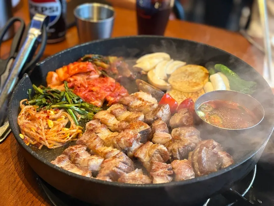 꽃돼지식당 경산점 식사 마무리 상차림