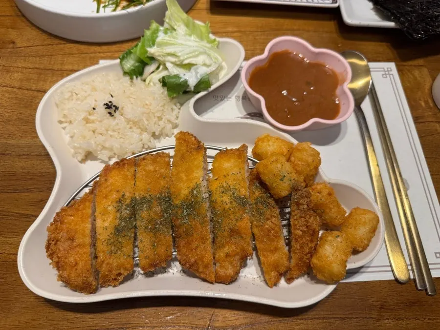 Crispy fried kids' pork cutlet on a plate