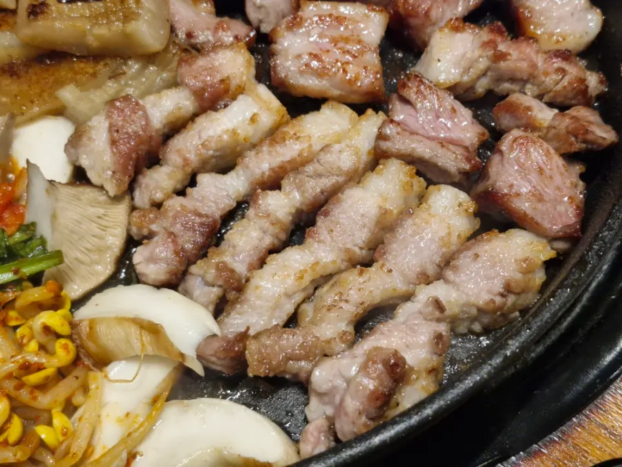 Mixed grill platter brought out cooked from the kitchen