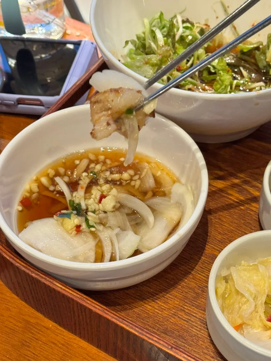 Golden, crispy grilled daechang