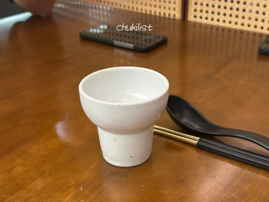 Warm barley tea served on request
