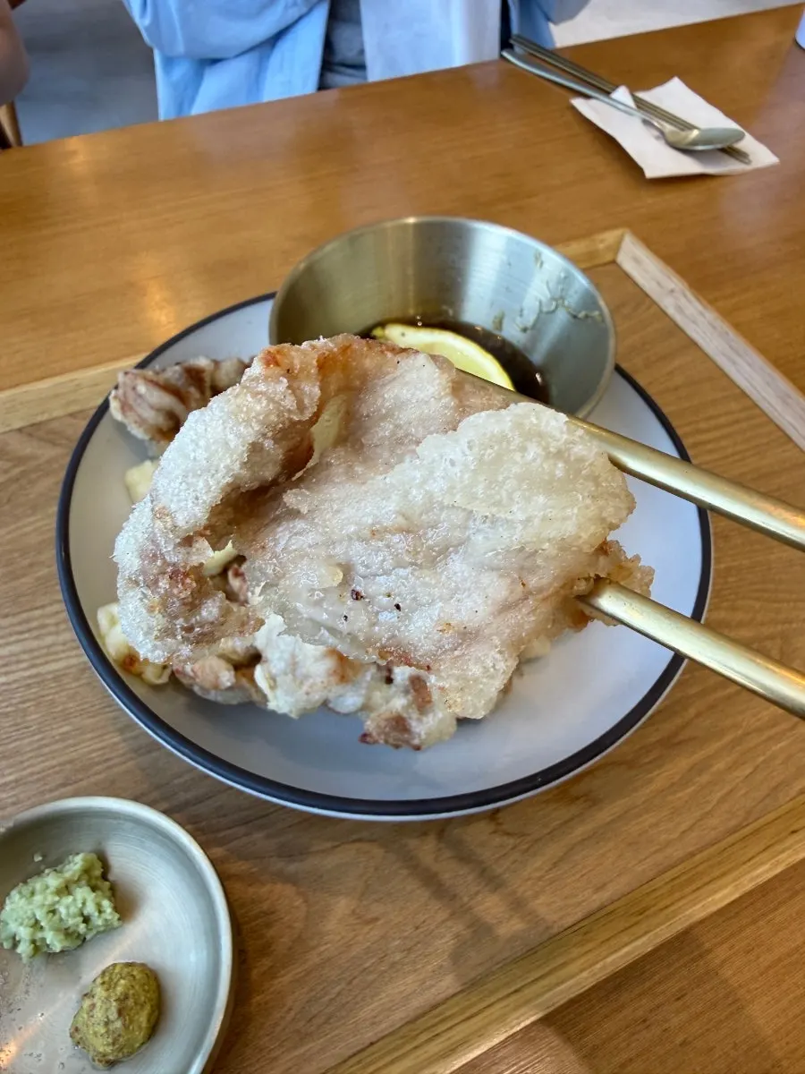 Cross-section of thick glutinous rice tangsuyuk