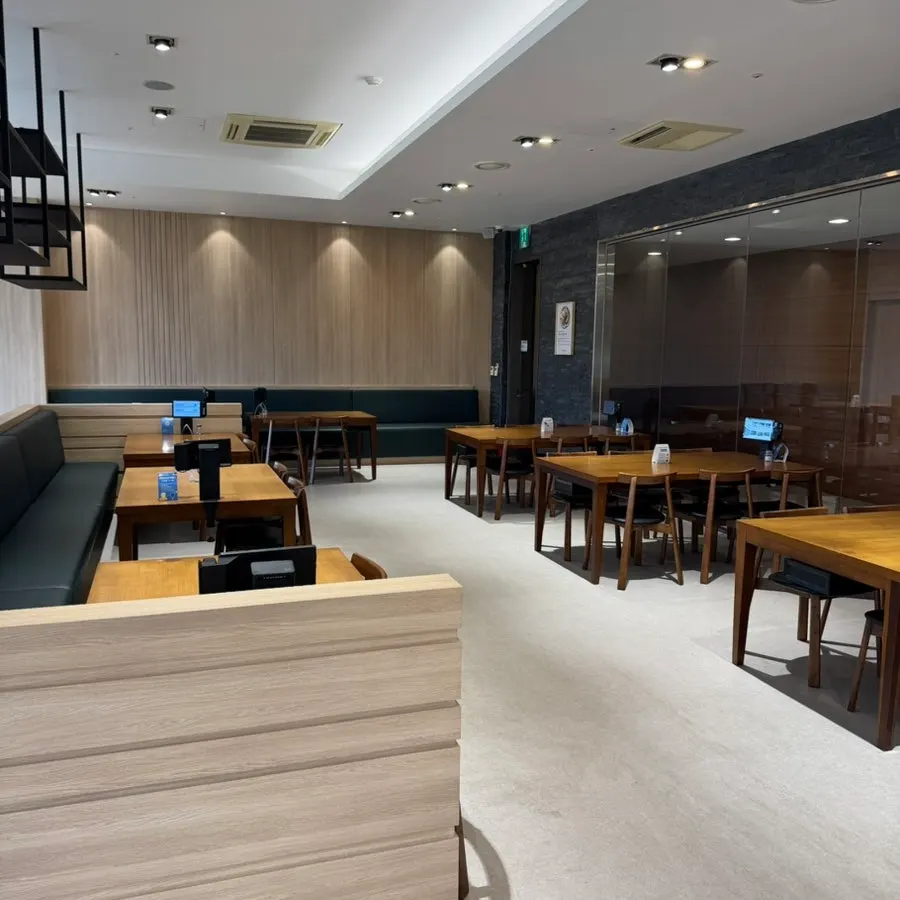 Tables inside Cafe Dongi