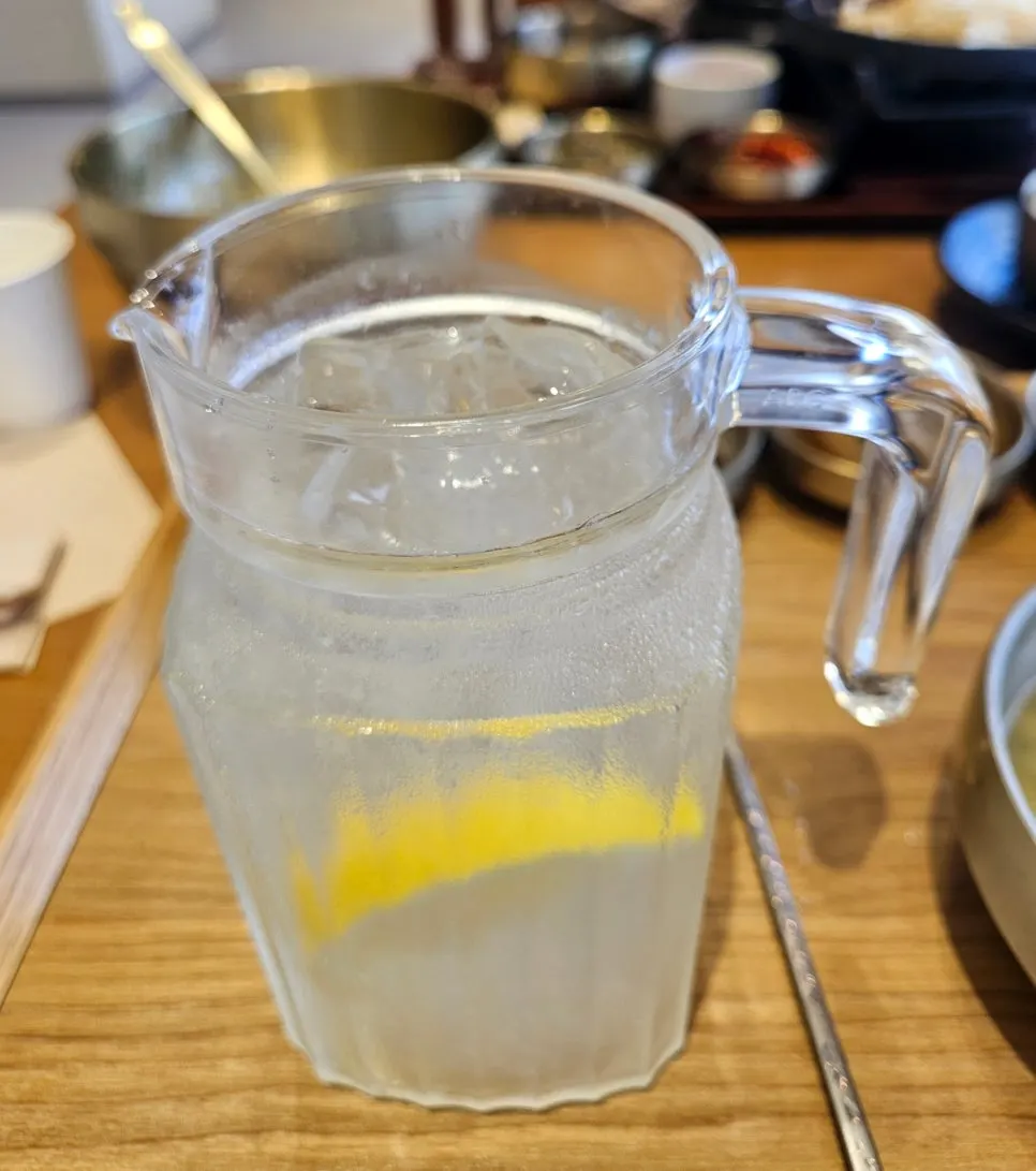 Lemonade enjoyed after the meal