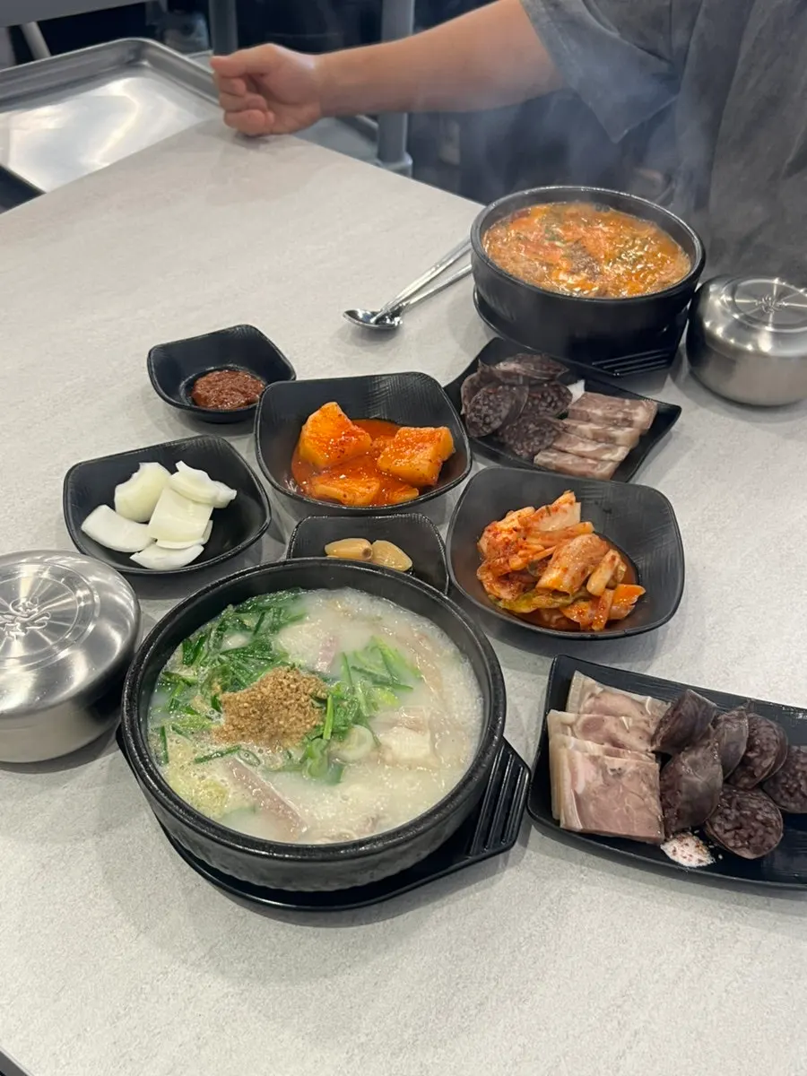 Plate of onion and ssamjang side dishes
