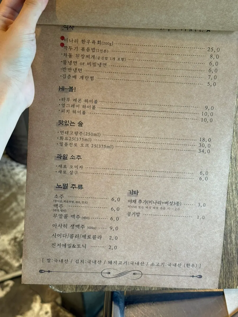 고기와 함께 차려진 반찬 구성