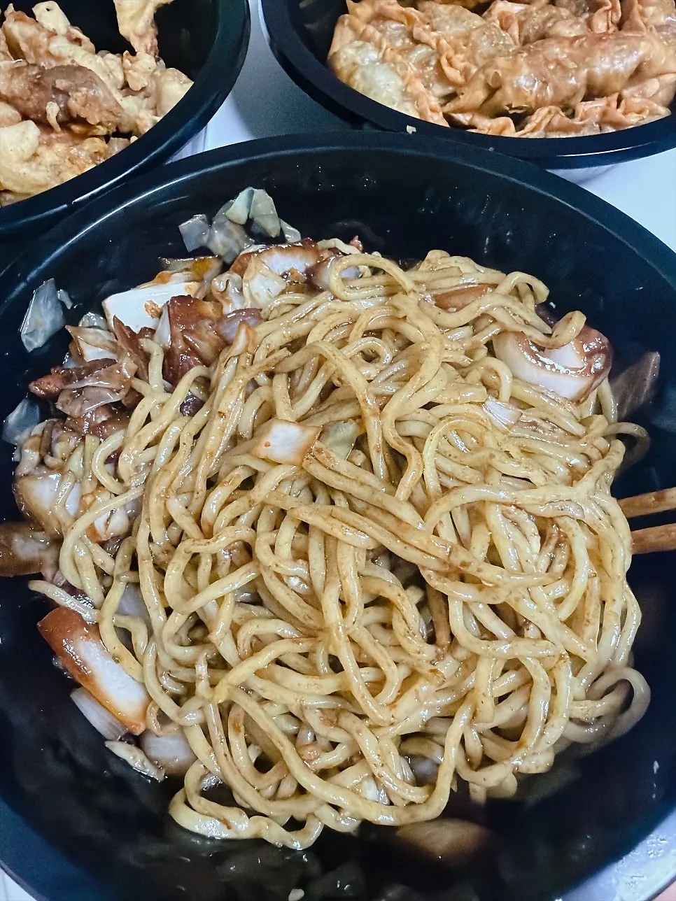 Close-up of lard ganjajang noodles