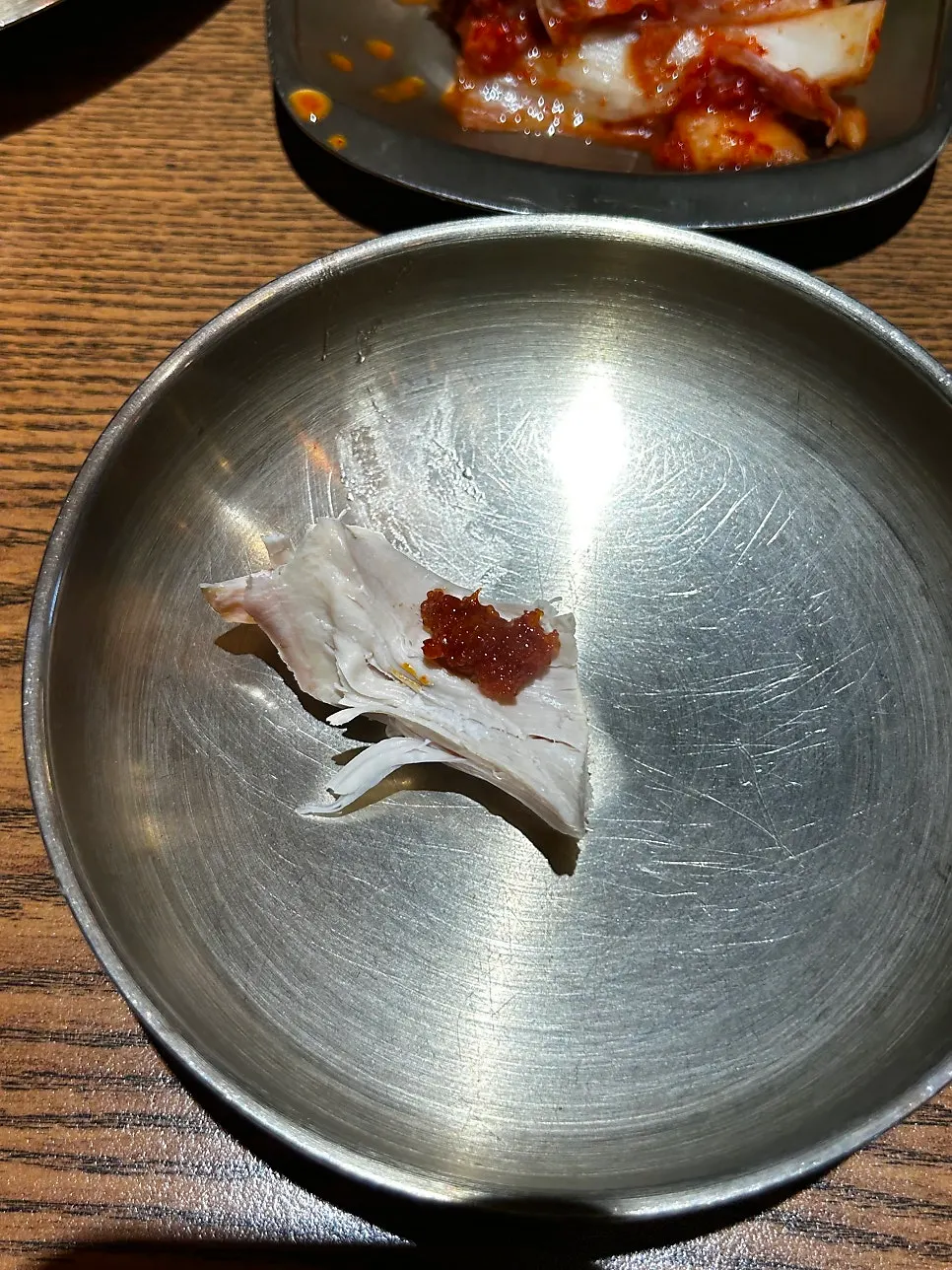 Wood-fired chicken dipped in salt