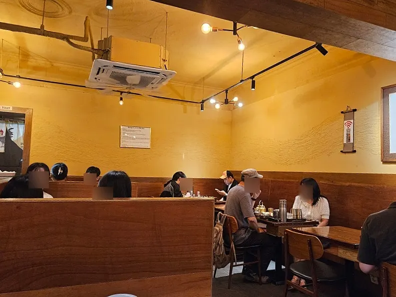 Wood-toned interior of Gyeryugwan