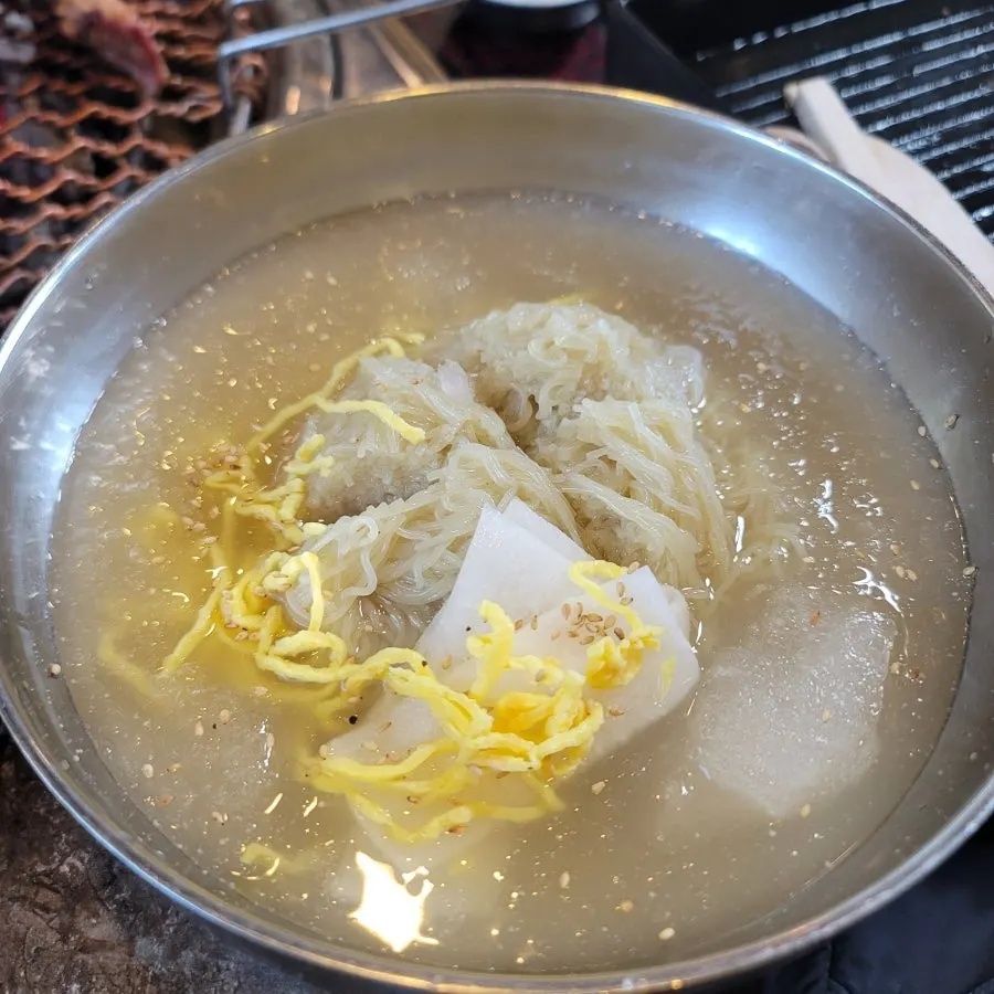 Gyesu Garden's doenjang jjigae with meat inside