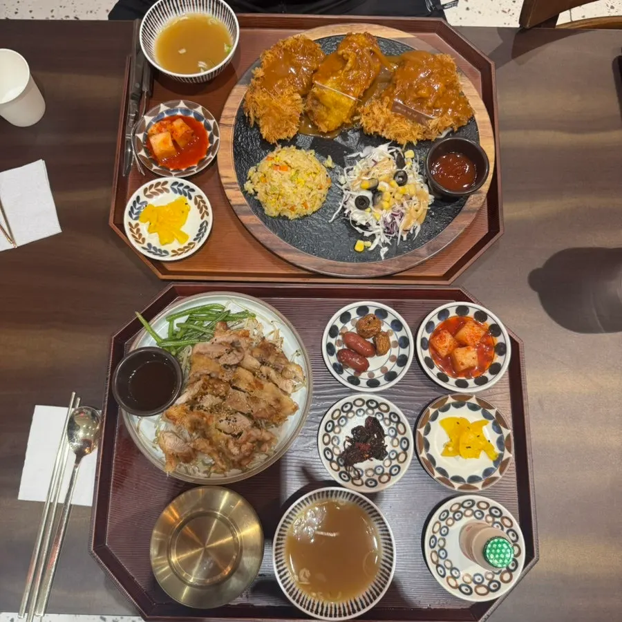 Full spread of Gyewondang dishes on the table