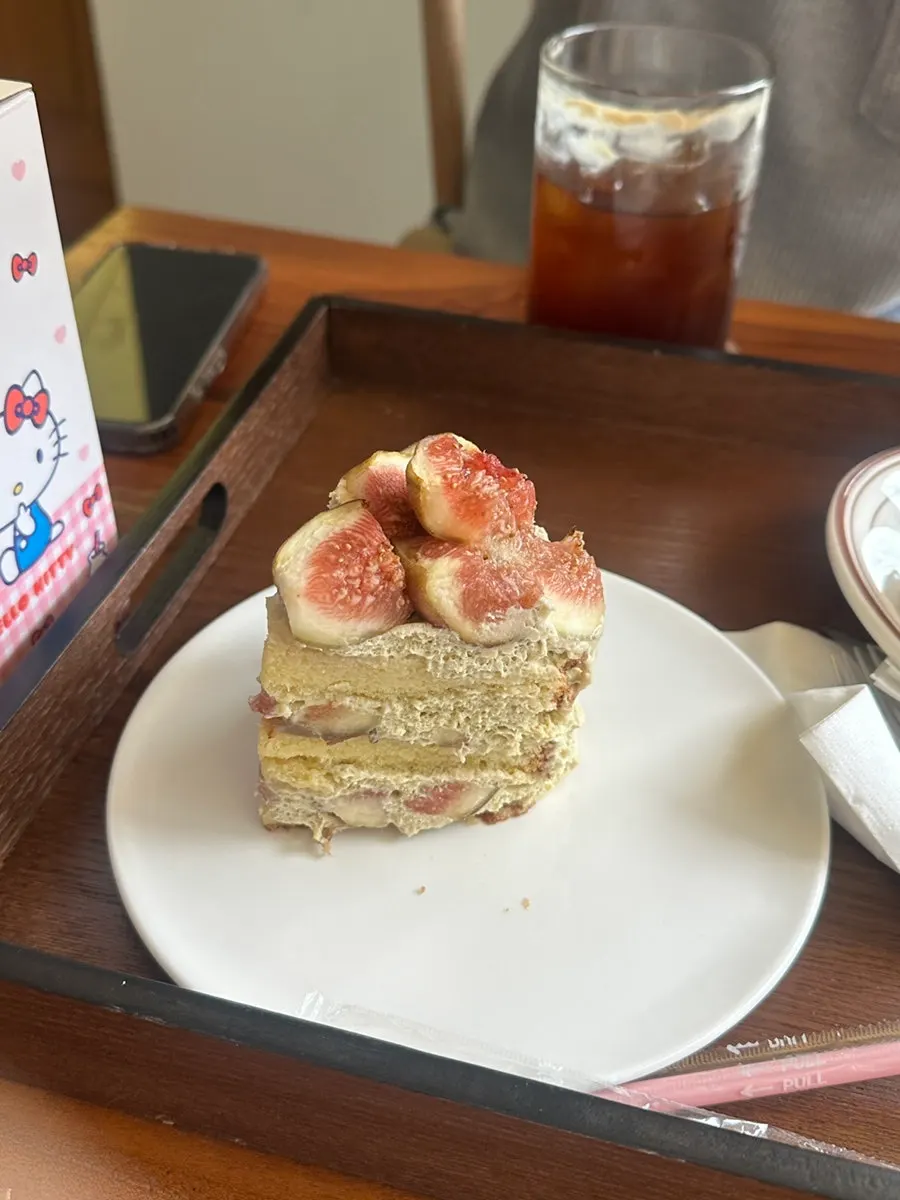 Salt bread ordered with latte