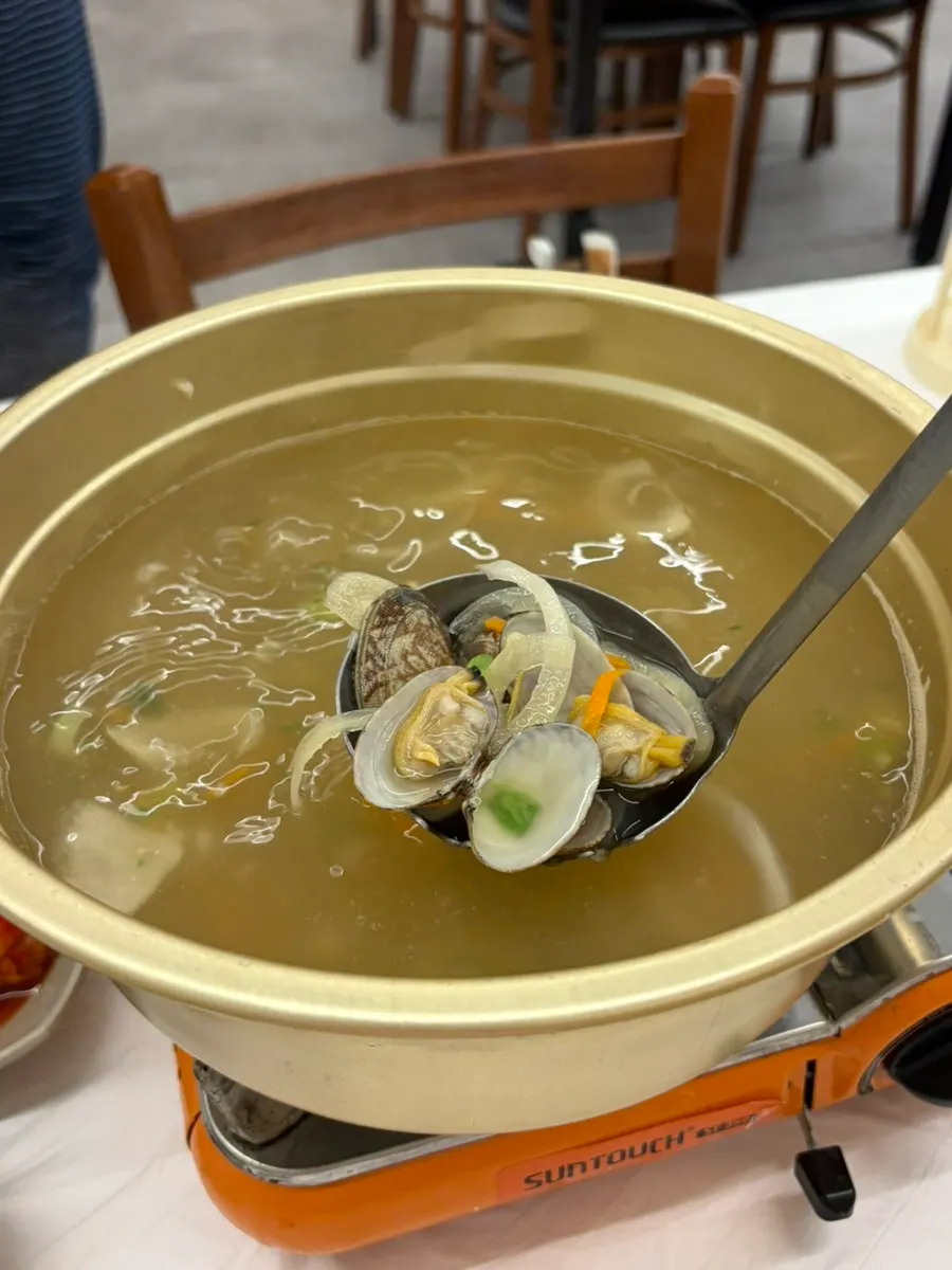 모듬물회 주문과 바지락탕