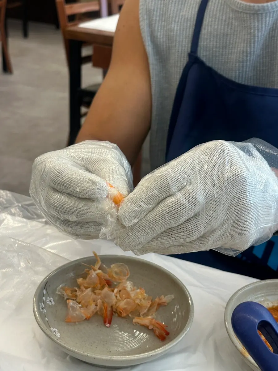 왕새우 소금구이와 버터 머리구이