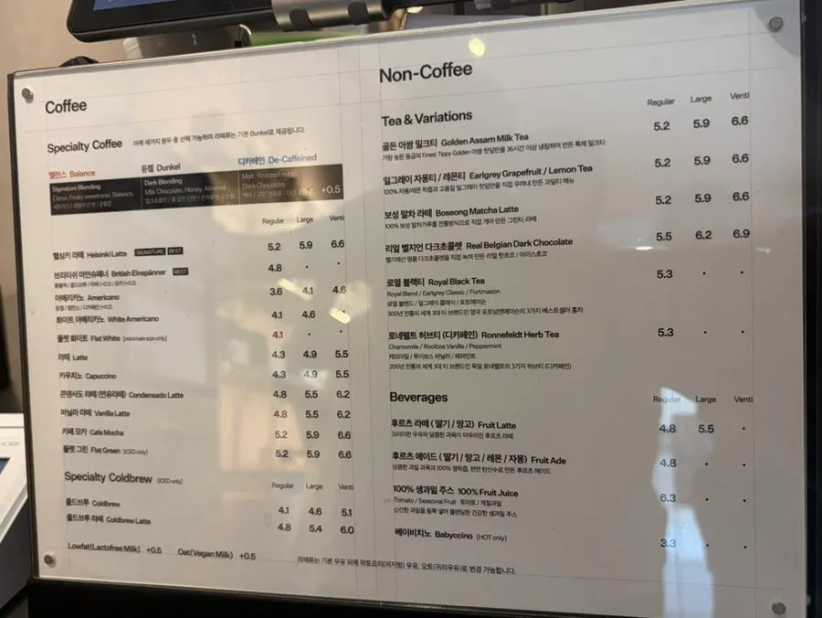 Ordered menu selection