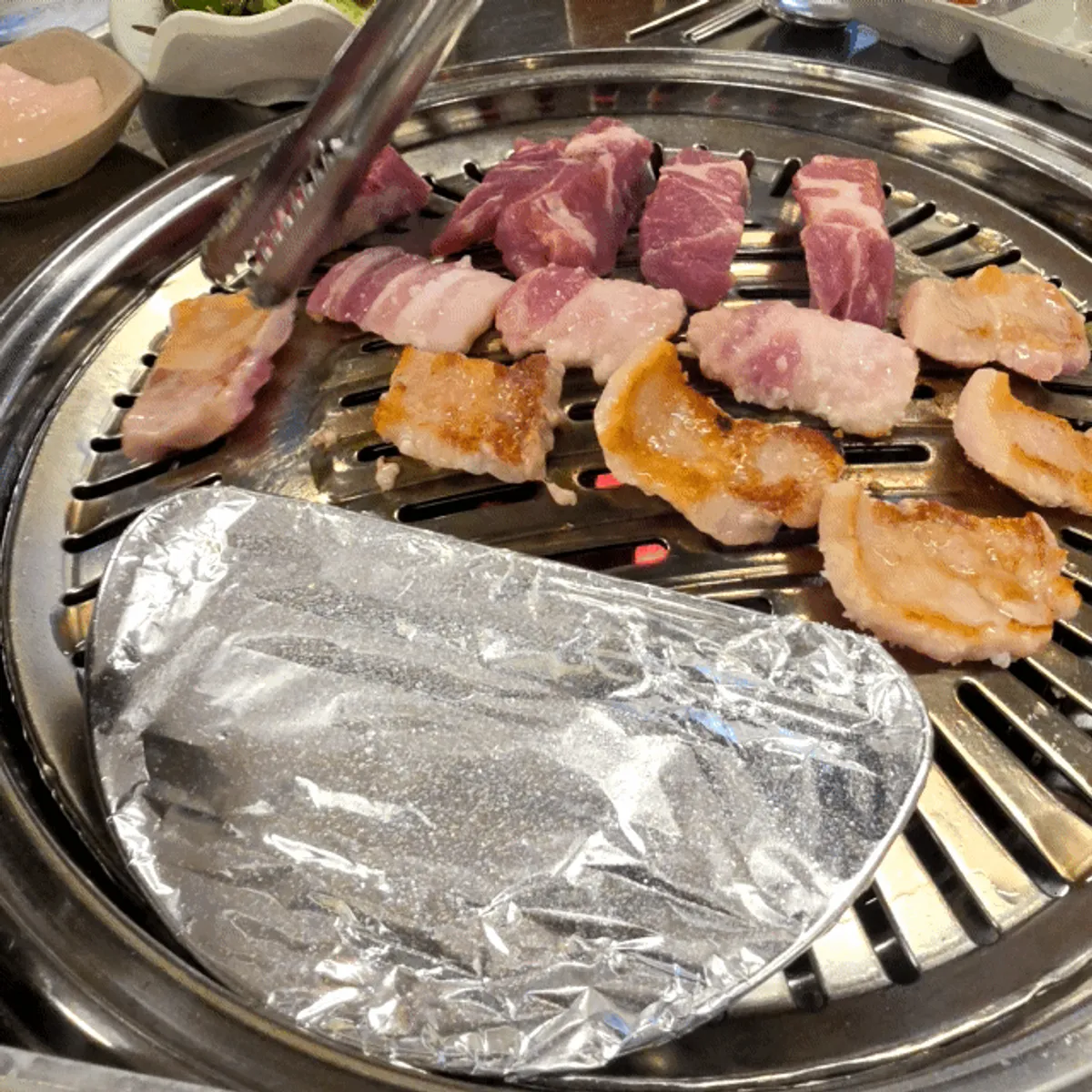 Special pork neck grilled in pork belly fat