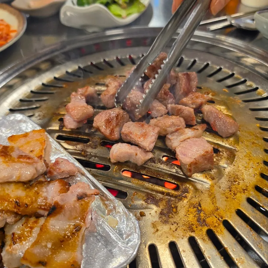 Special pork neck enjoyed charcoal-grilled