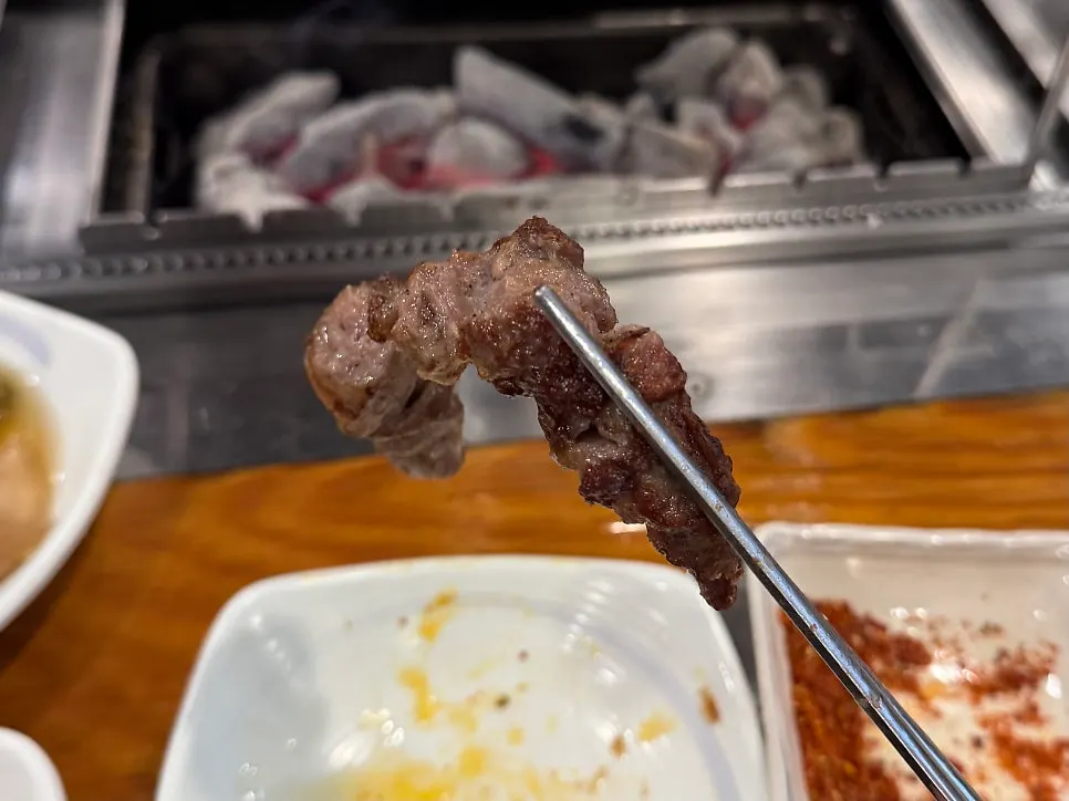 Golden charcoal-grilled lamb skewers