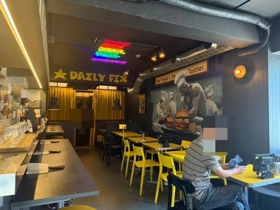 Private gathering space at the back of Daily Fix