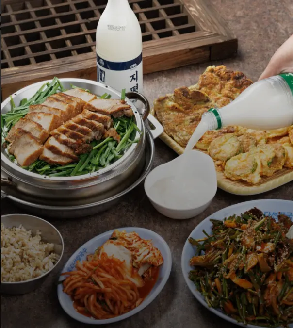 소주한상세트와 막걸리한상세트 구성 안내