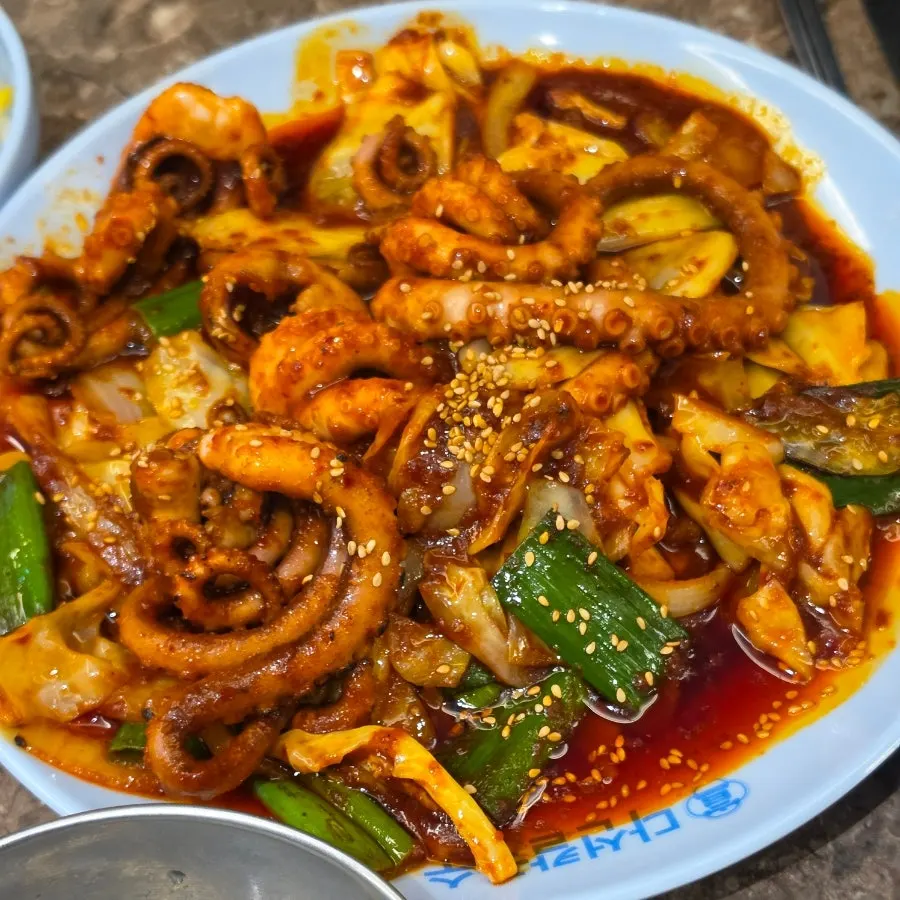 A plate of spicy radish salad side dish