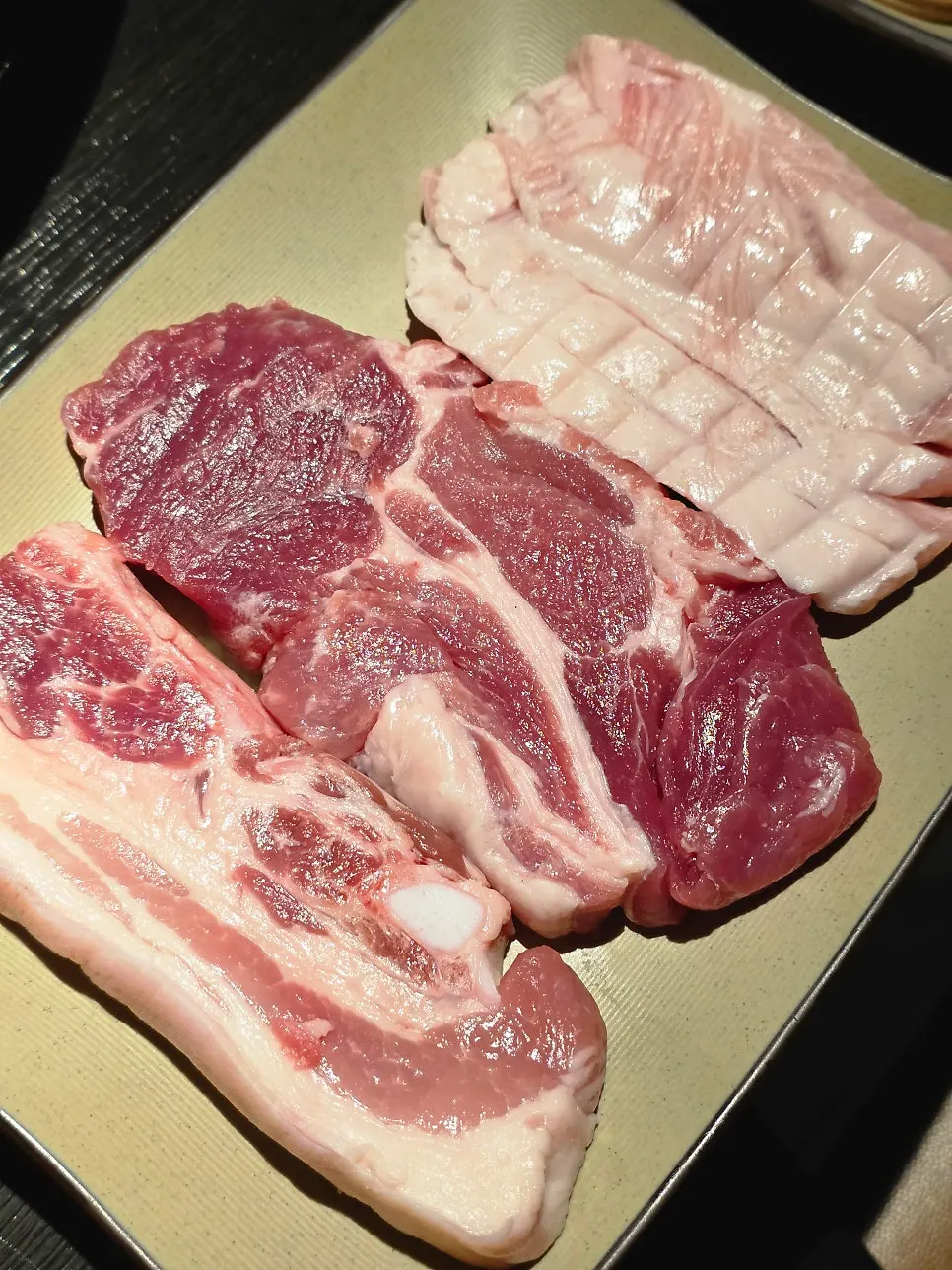 Chilled Duroc pork information at Sodangkkae O-gyeopjip