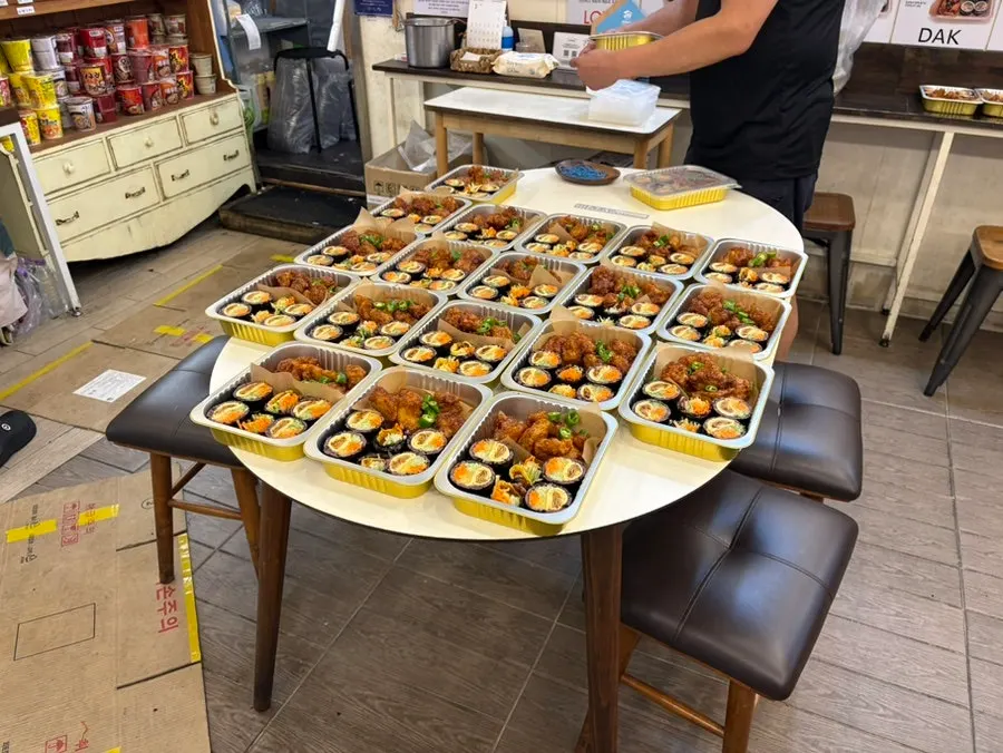 Quick meal menu at Halls Gimbap Main Branch