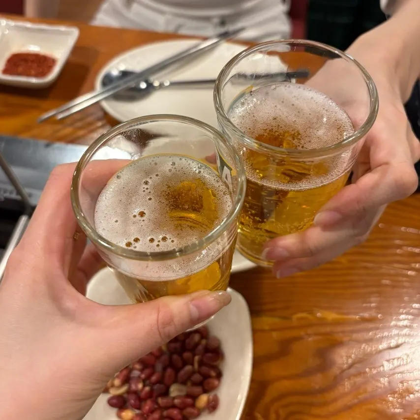 Kelly beer served alongside the lamb skewers