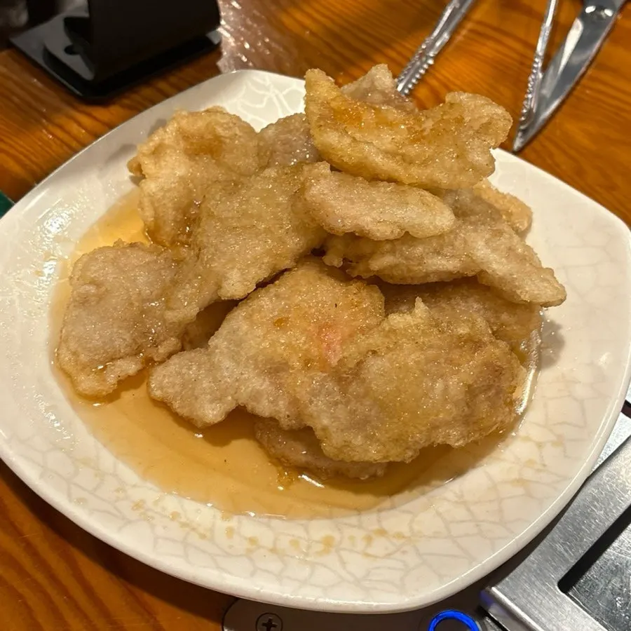 Crispy fried guobaorou