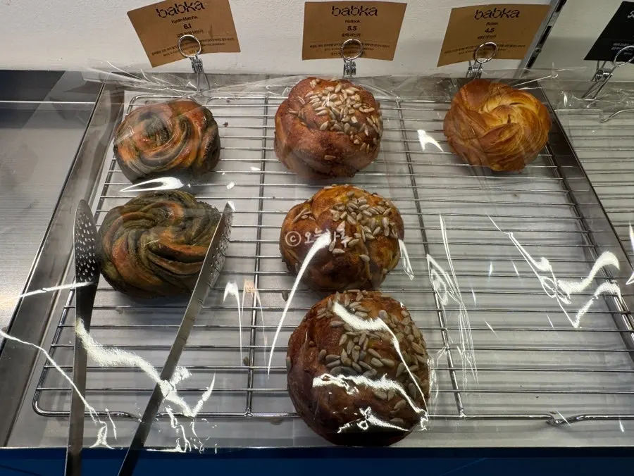 Display of assorted dessert pastries