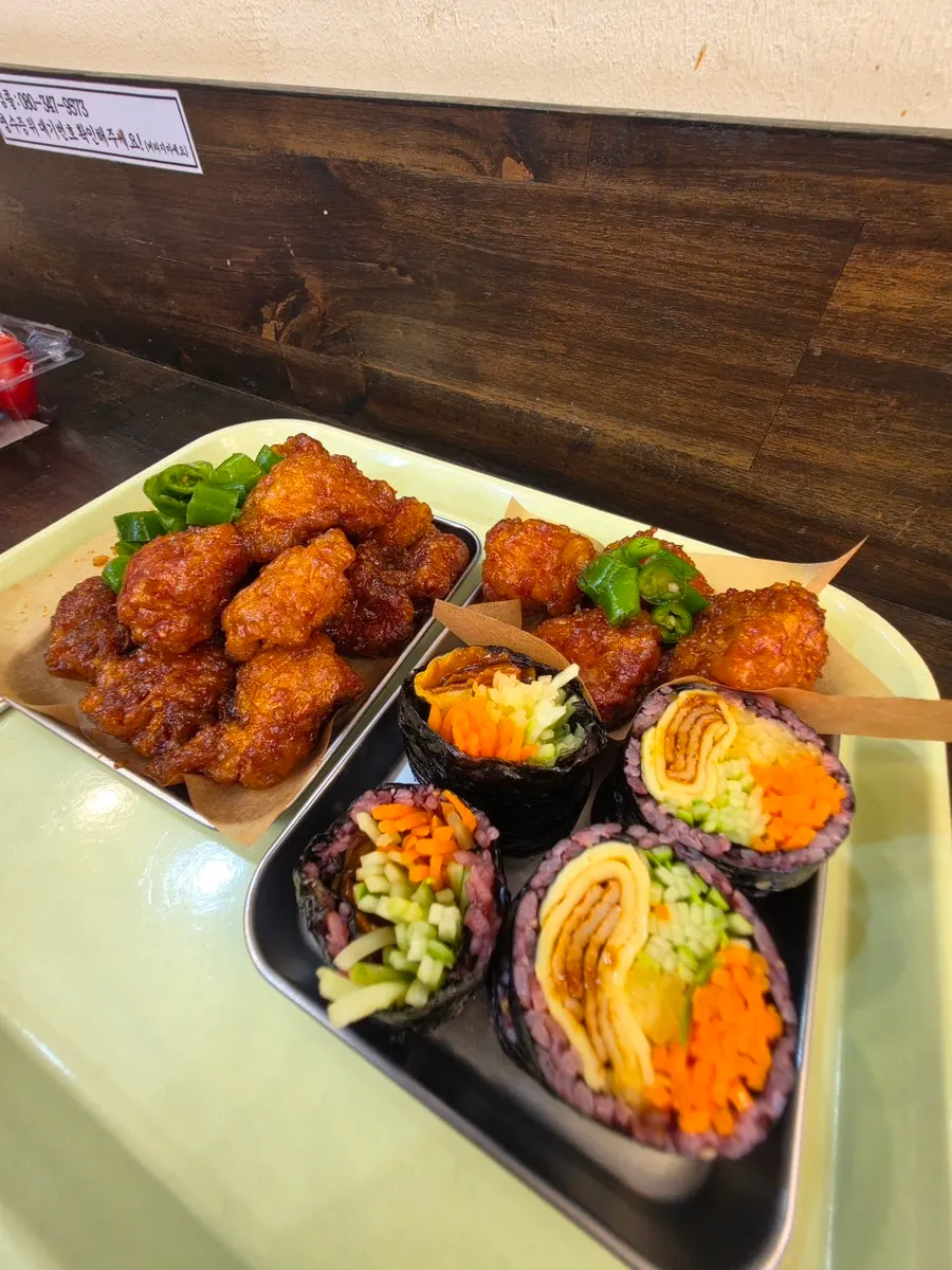 Solo-friendly seating at Halls Gimbap Main Branch