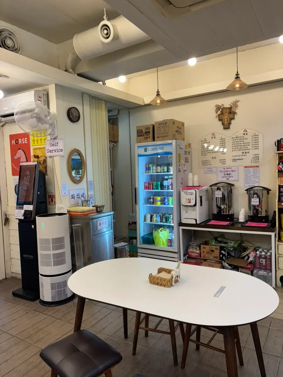 Bar tables inside Halls Gimbap Main Branch