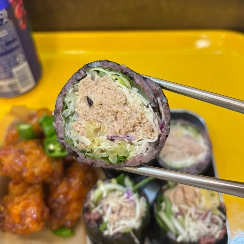 Dakgangjeong served with Cheongyang peppers