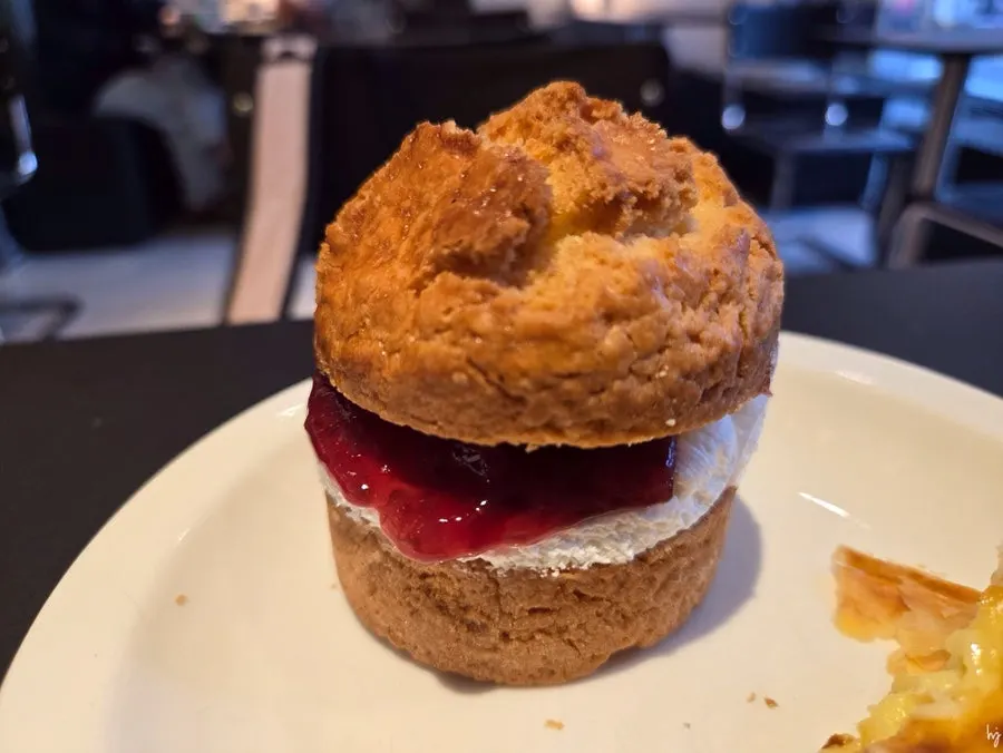 Victoria Scone sandwiched with strawberry jam and cream