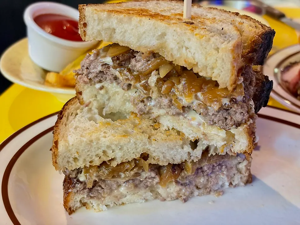 New rye toast patty melt