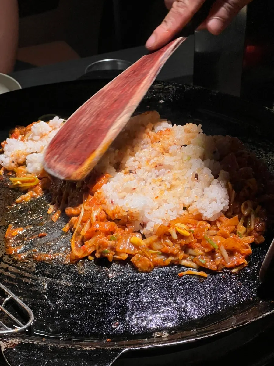 Kimjaban fried rice topped with a fried egg