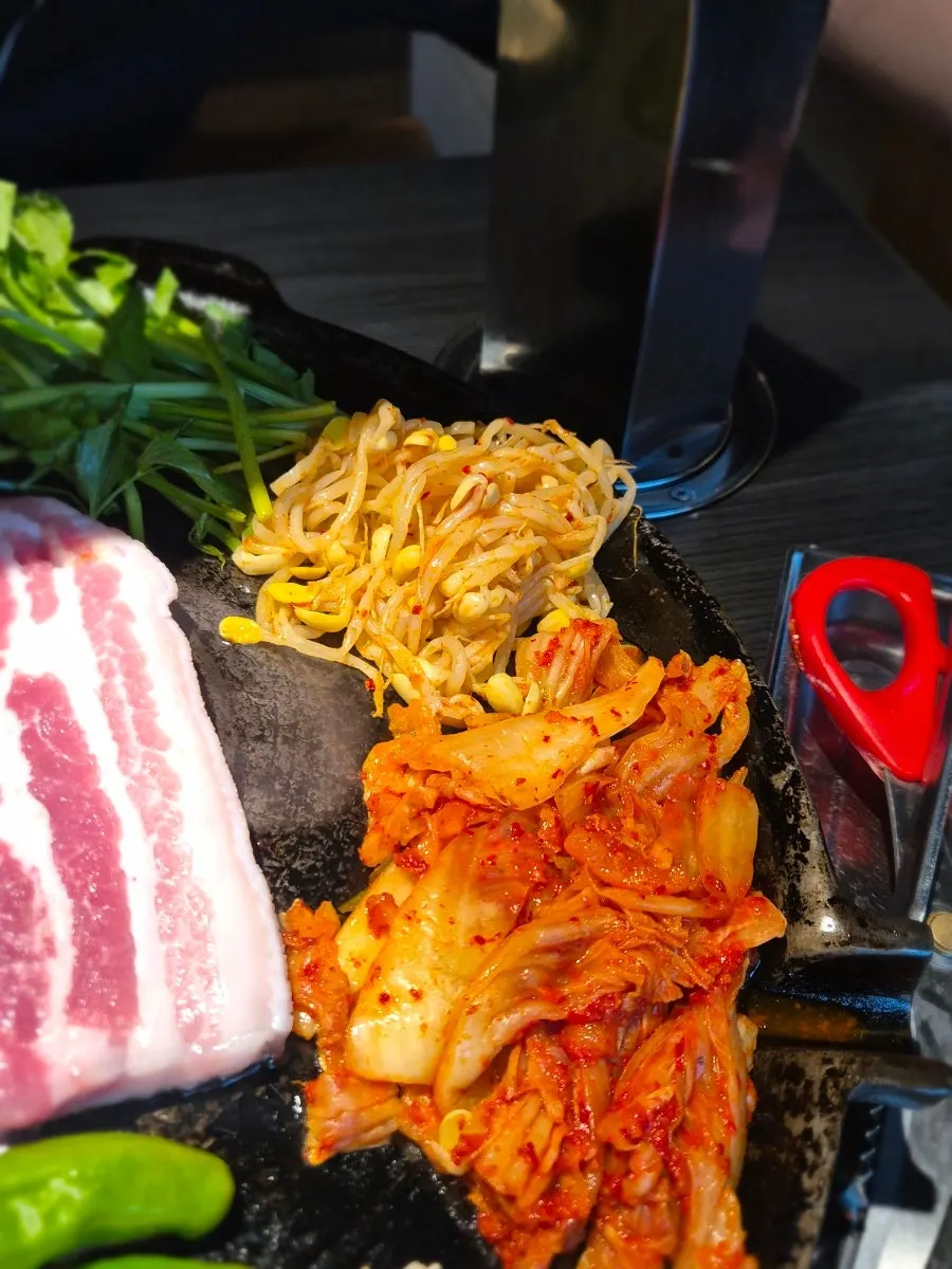 Bean sprouts and bracken fern side items