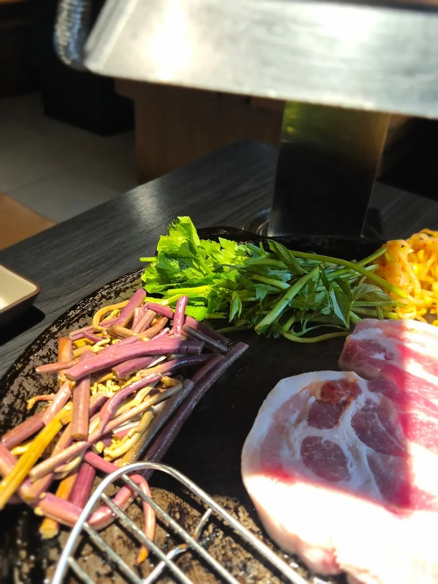 Minari and kimchi side items
