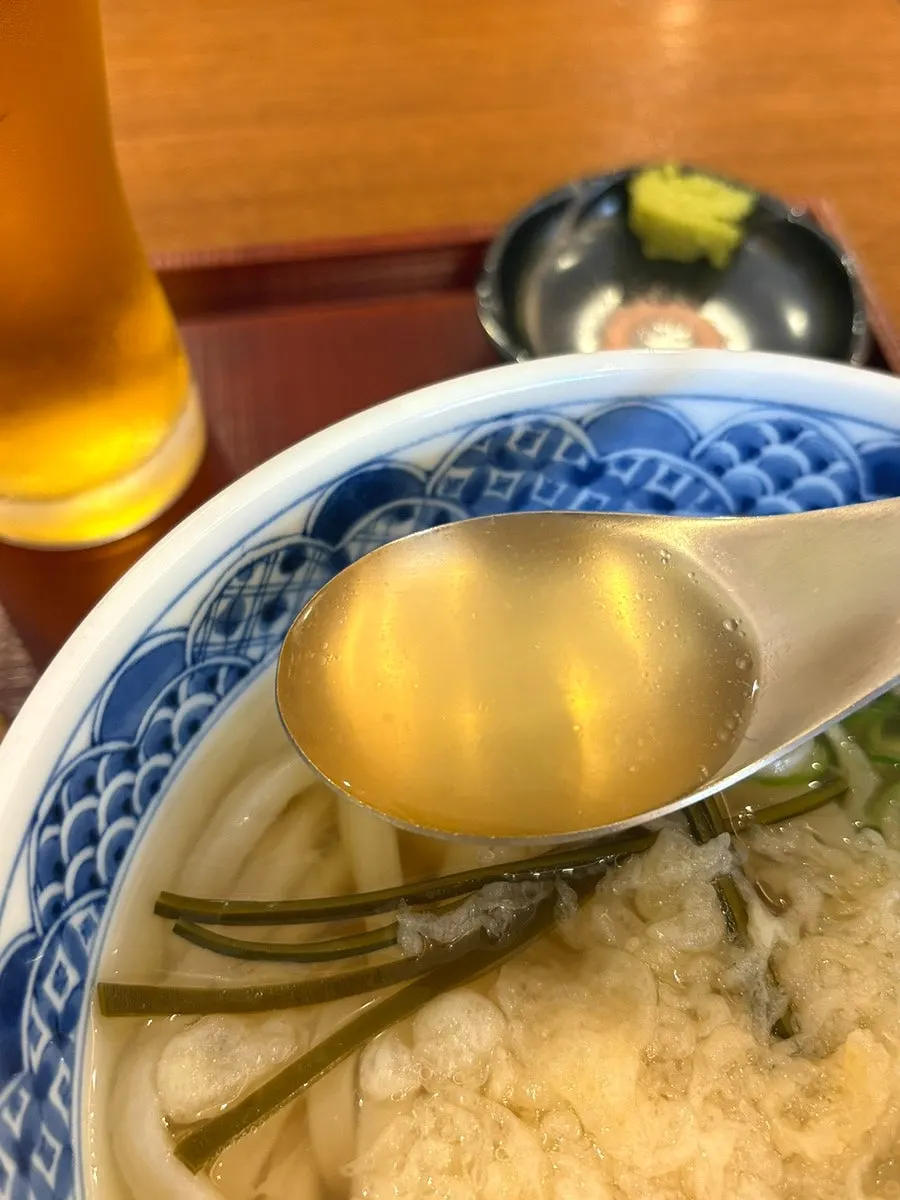 따뜻한 카케우동 국물