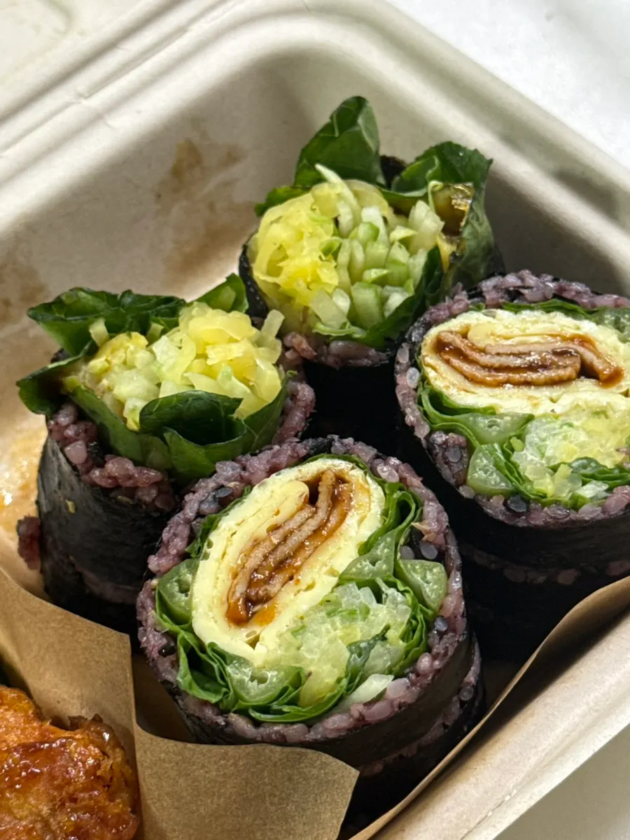 Halls Gimbap dakgangjeong menu