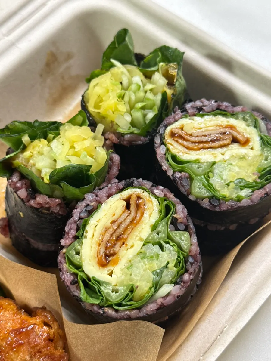 Meal with Halls Gimbap dakgangjeong