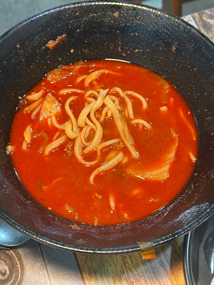 A bowl of jjamppong with a hint of mala aroma