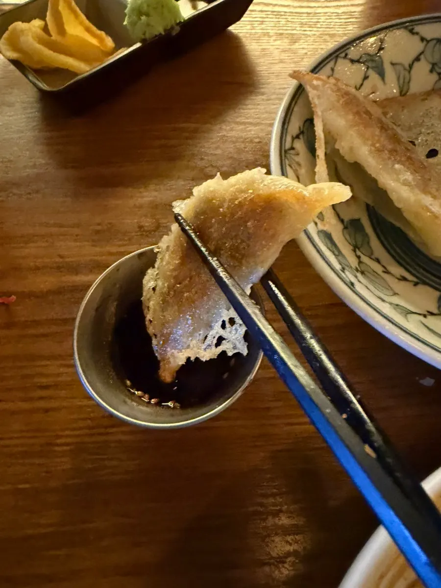 Golden-brown yakigyoza from Gyodong Nakwon