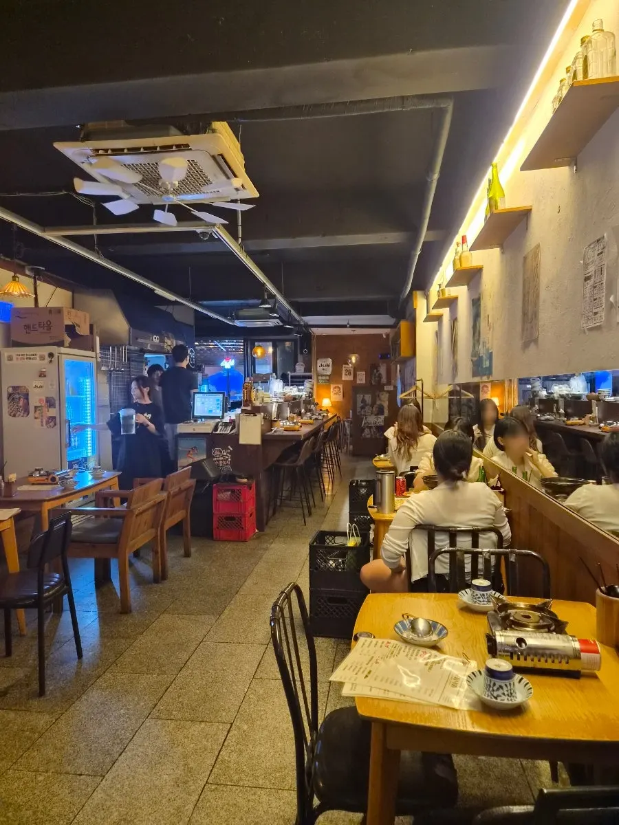 Interior of Nakwon with a Japanese izakaya feel