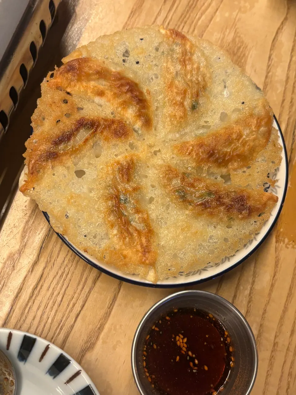 A plate of yaki gyoza at Gyodong Nakwon