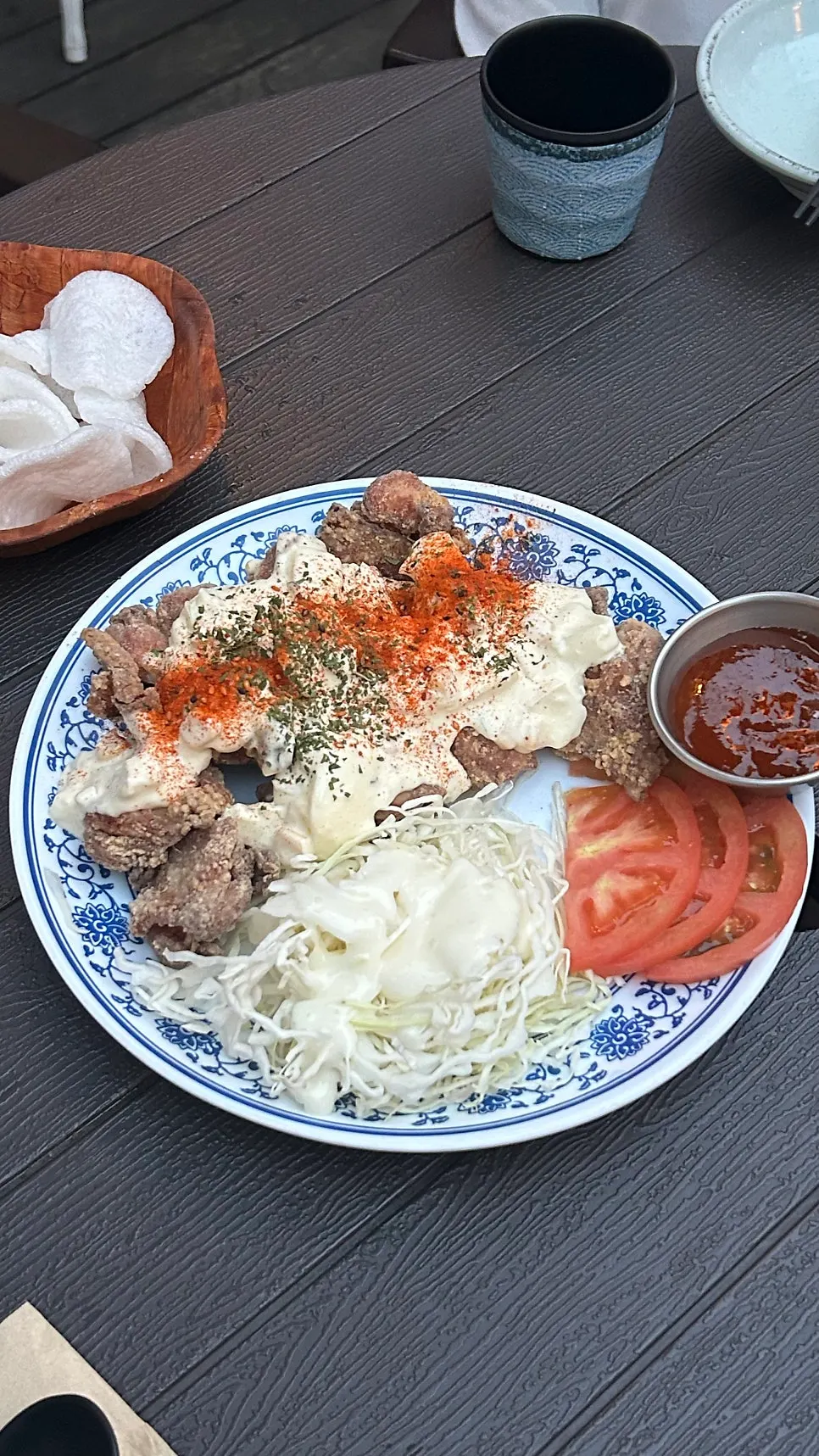 A plate of chicken nanban at Gyodong Nakwon