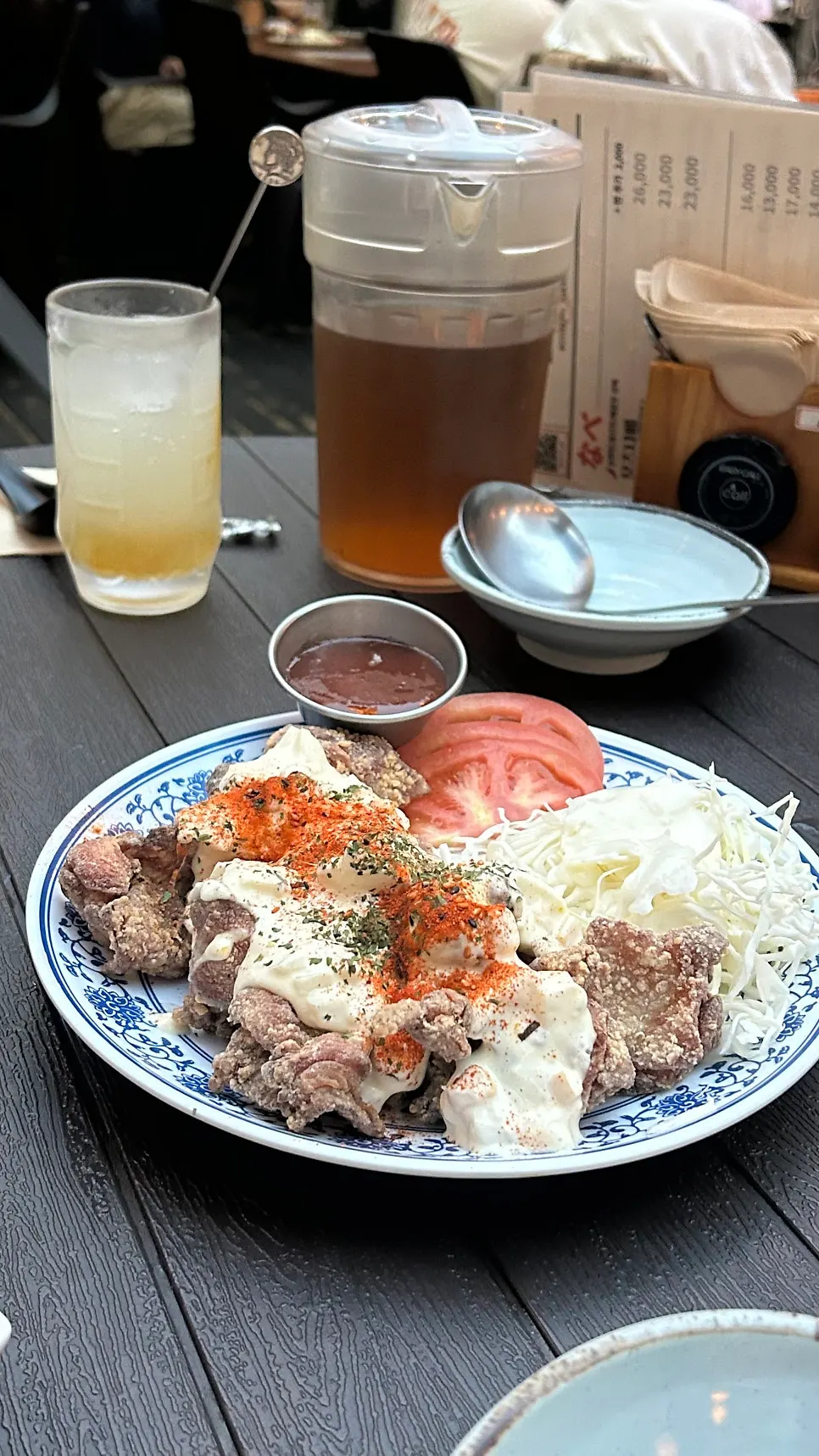 Chicken nanban topped with tartar sauce