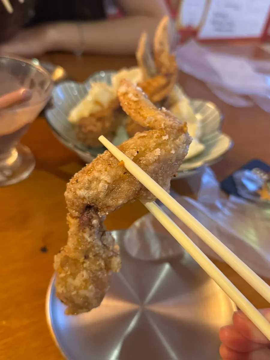 Close-up of grilled tebasaki chicken wings
