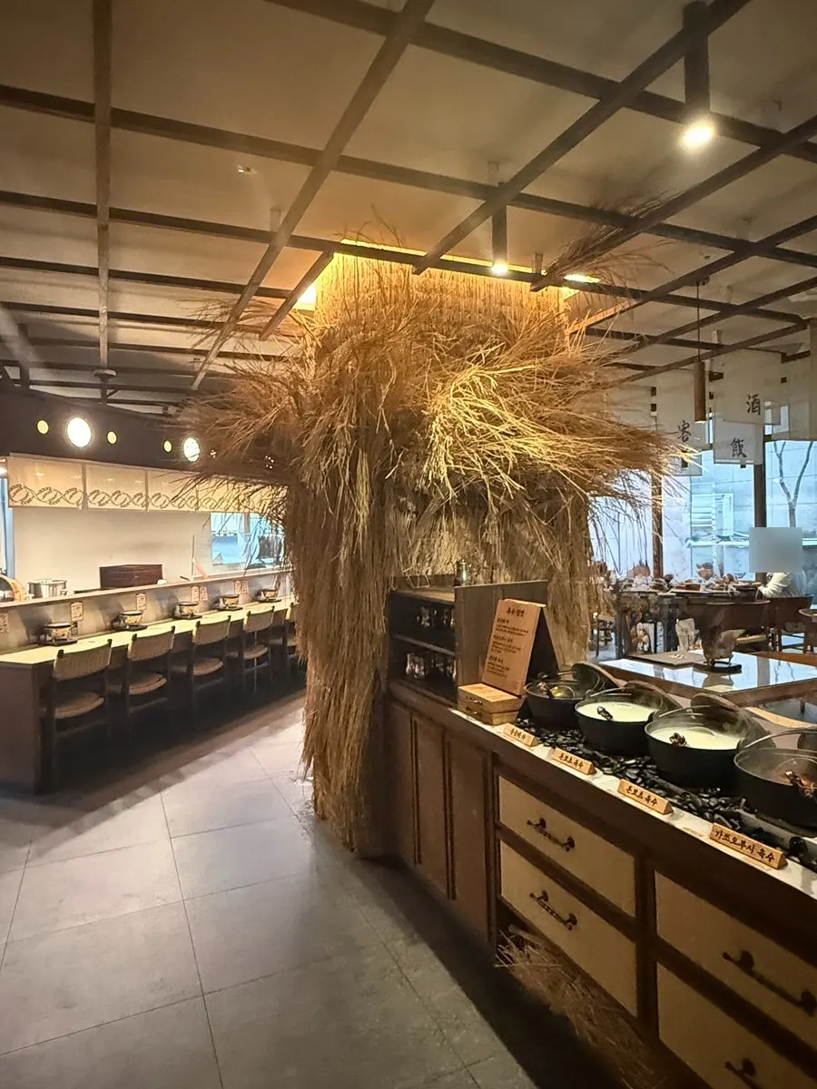 Interior of Gyudo filled with lunchtime diners