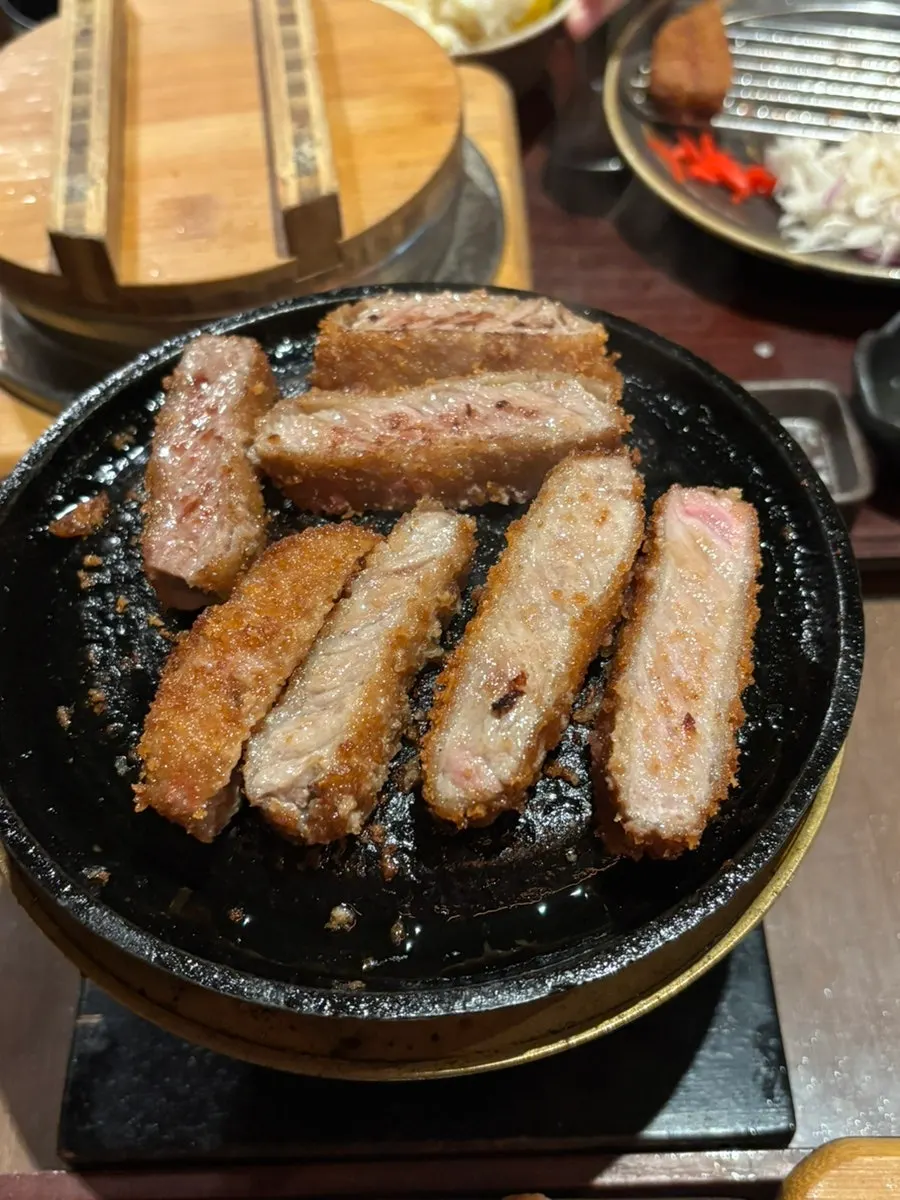 규카츠와 함께 나온 수란